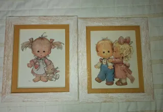 Set 2 Cuadros Niños Vintage