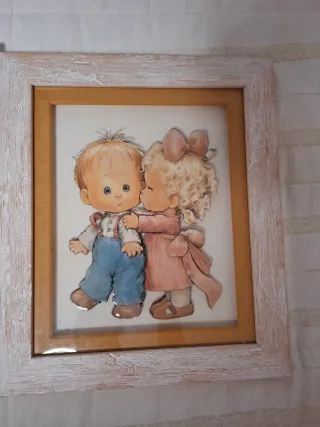 Set 2 Cuadros Niños Vintage