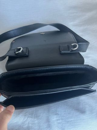 Bolso Hombro Negro Y2K Plata