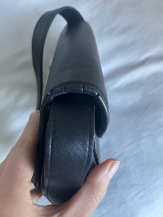 Bolso Hombro Negro Y2K Plata