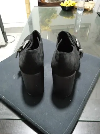 Zapatos tacón plataforma negros talla 40