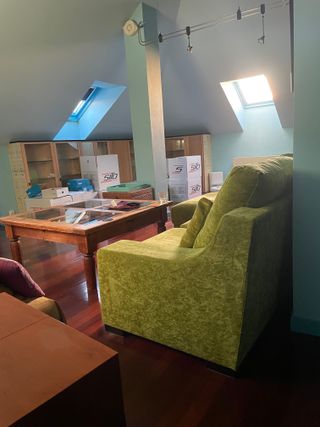 Sofá Chaiselongue Verde Aterciopelado