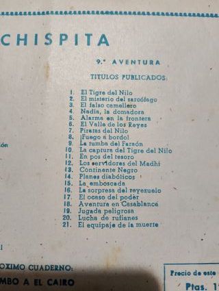 CHISPITA ,N 21,de 1958 ,COMIC (ORIGINAL)
