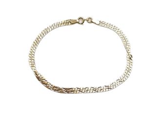 Pulsera Doble de Oro Bicolor 18 Kt 5.1 gr 2da mano