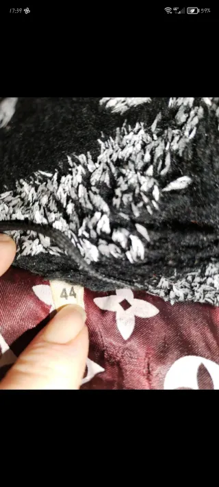 Cappotto pelliccia sintetica nero/argento, caldo