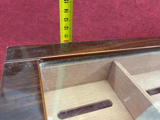 Vitrina Expositor Mesa Cristal y Madera