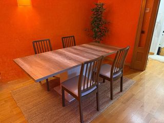 Set: Mesa Comedor Extensible Verona + sillas Ikea