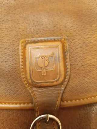 Borsa Gucci vintage pelle scamosciata marrone