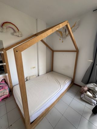 Cama Montessori Infantil Casita Madera