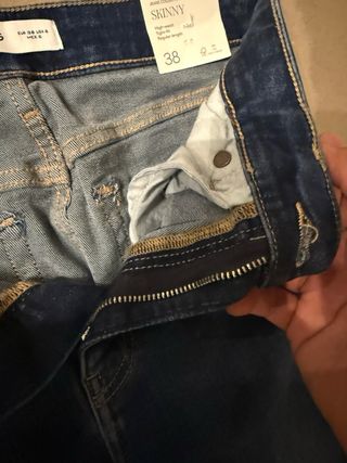 Pantalones vaqueros Mango azules