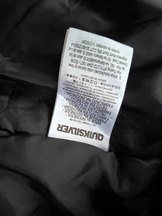 Giacca Quiksilver con Cappuccio Imbottita Grigia