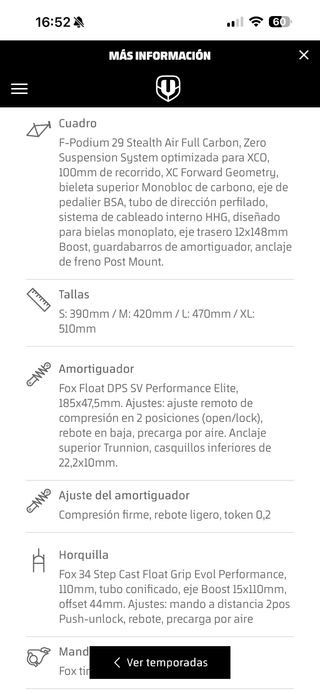 Bicicleta de Montaña Mondraker