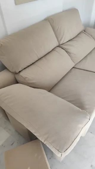 Sofá deslizante beige 230 cm
