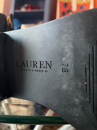 Botines Ralph Lauren Piel Negro Talla 39