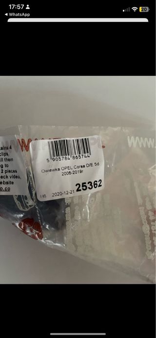 Deflectores de viento opel corsa D / E 2006/2019