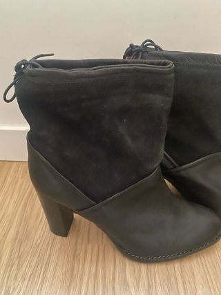 Botines Hobbs Piel Tacón Negro Talla 38