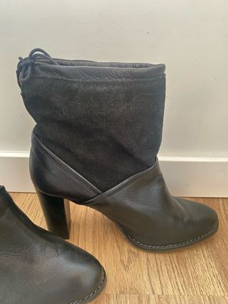 Botines Hobbs Piel Tacón Negro Talla 38