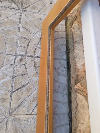 Puerta de interior maciza con hueco para cristal