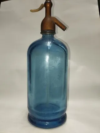 Sifón azul antiguo matallana de Torio