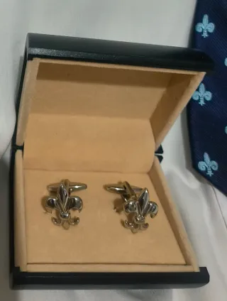 Conjunto Corbata, Tirantes y Gemelos Flor de Lis