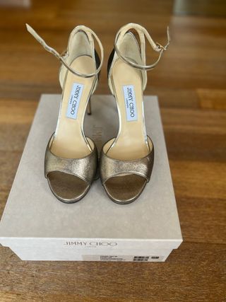 Jimmy Choo Zapatos Dorados Talla 38