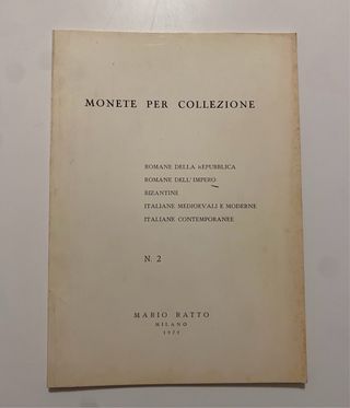 Cataloghi aste monete Mario Ratto