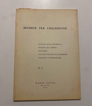 Cataloghi aste monete Mario Ratto