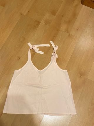 2 Camisas tirantes efecto vaquero azul y rosa