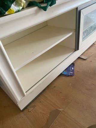 Mueble de salón diseño cristal y madera