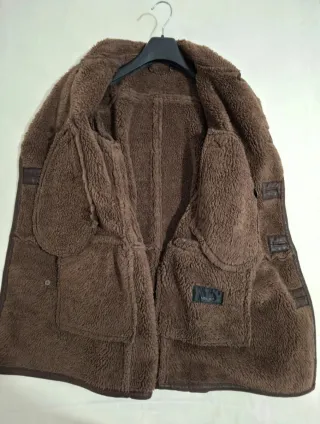 Chaquetón Zara Marrón Chocolate Aviador