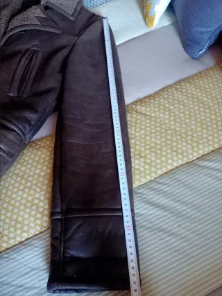 Chaquetón Zara Marrón Chocolate Aviador