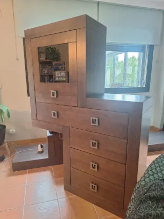 Mueble de salón de madera maciza