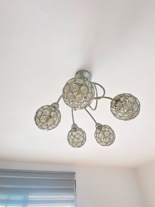 Lámpara de techo diseño plateada