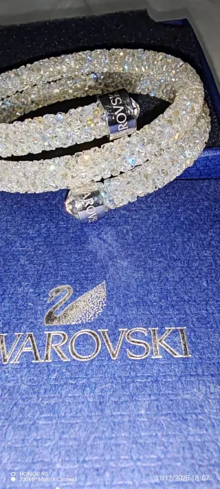 Pulsera Swarovski Cristales Plata