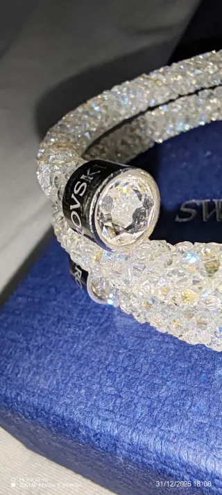Pulsera Swarovski Cristales Plata