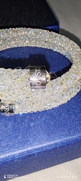 Pulsera Swarovski Cristales Plata