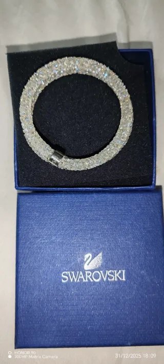 Pulsera Swarovski Cristales Plata
