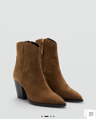 Botines Mango Serraje Marrón talla 37