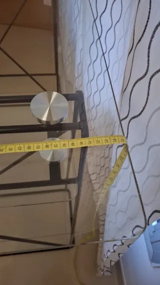 Mesa escritorio cristal y metal