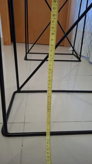 Mesa escritorio cristal y metal