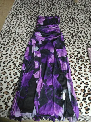 Vestido Morado Mariposas
