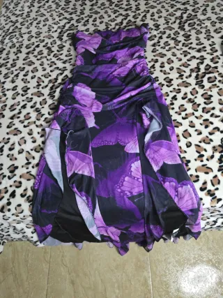 Vestido Morado Mariposas