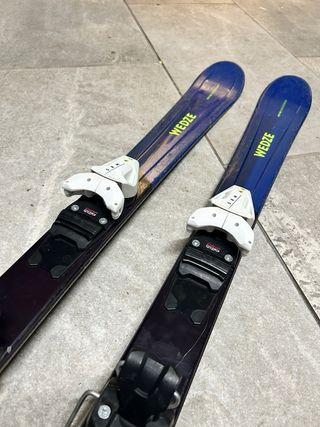 Esquís Wedze 117 azul marino y amarillo