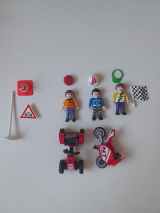 Coche y moto de carreras PLAYMOBIL (4780) (4950)