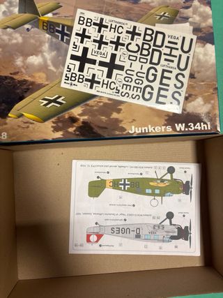 Mikro Mir 1/48 Junkers W.34hi Maqueta