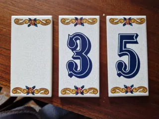 Números de cerámica de exterior