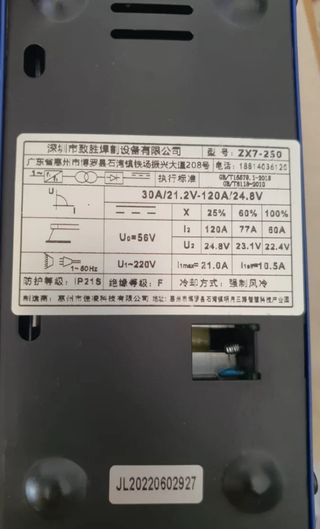 Soldadora Inverter ARC ZX7-250 Mini