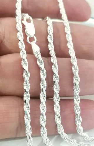 Cadena Plata Ley 925 Cordon 60cm