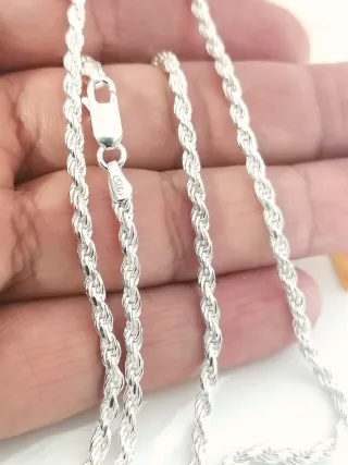 Cadena Plata Ley 925 Cordon 60cm