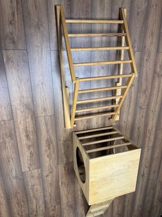 Estructura de equilibrio madera artesanal